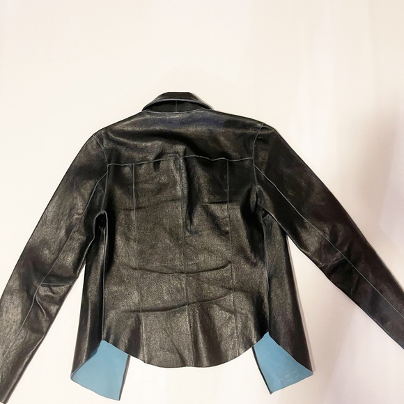 Vakko New York leather button down top size XS - Picture 2 of 4